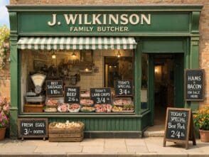 Dementia Friendly Butchers Shop Wall Mural