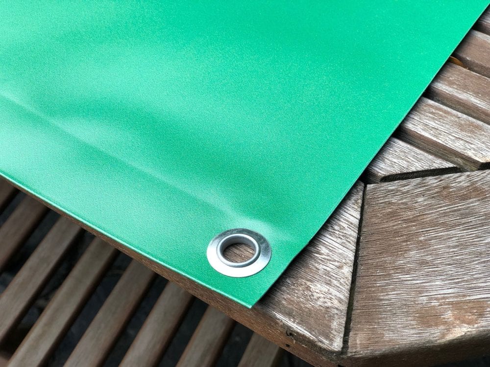 Double sided Blcok Banner with eyelet in bottom corner