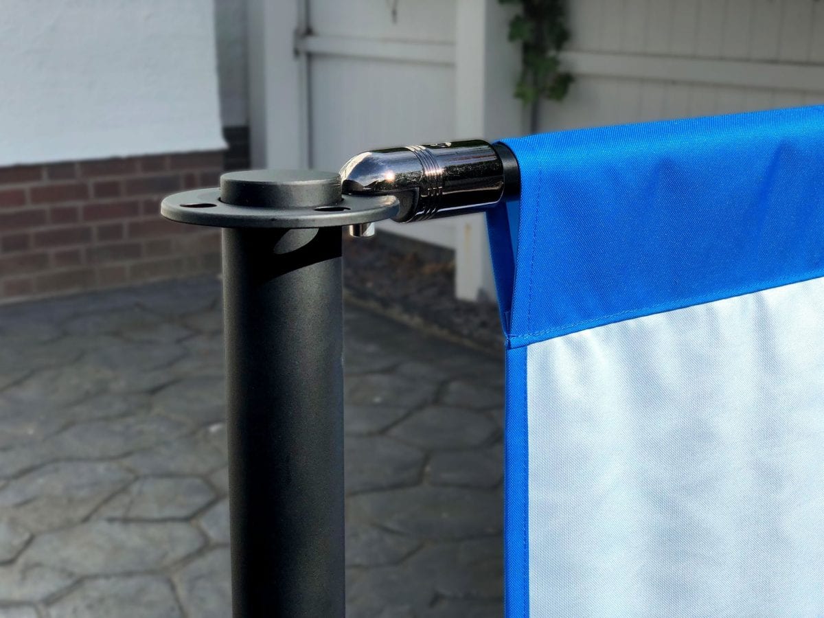 Single sided fabric cafe banner