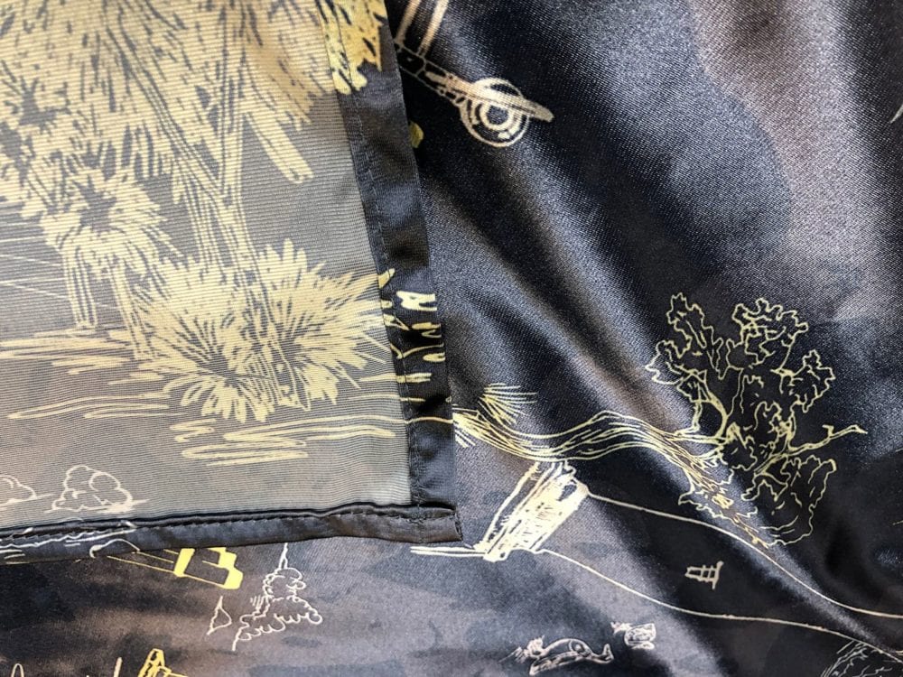 Full colour satin fabric printing