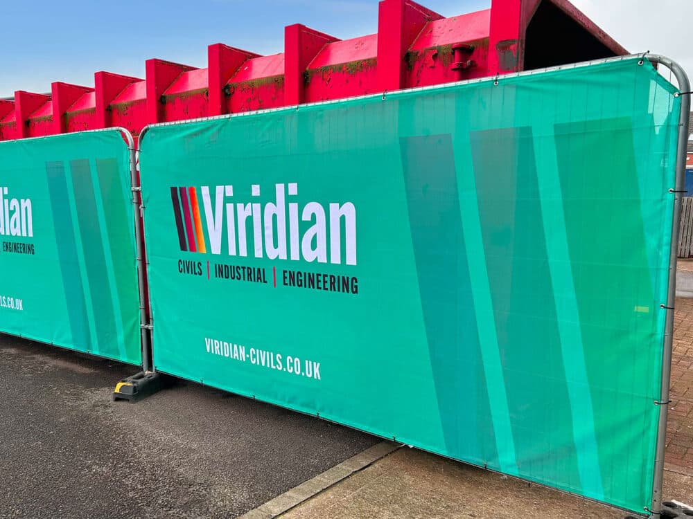 Heavy duty heras fencing banners